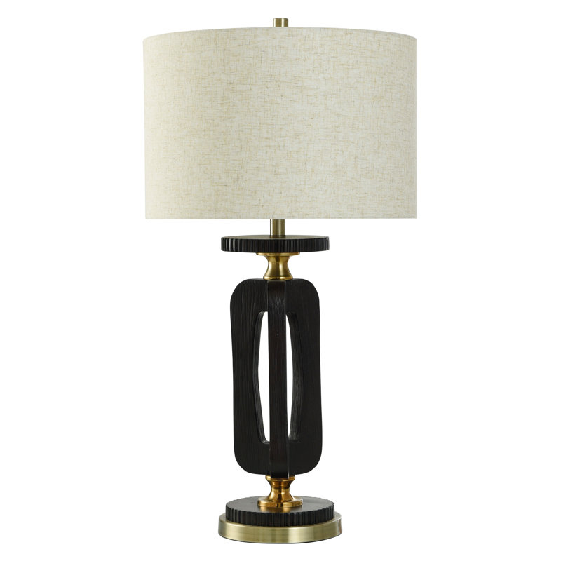 Poly Table Lamp - Optical Black - Sand Finish Shade