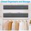 Contenants de rangement sous le lit 90L, organisateurs de placard et bacs de rangement, sacs de rangement sous le lit pliables pour draps en lin, couverture, vêtements, édredon, chandails, coussins, papier d'emballage, gris