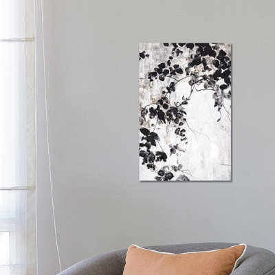 «Black Leaves» par Design Fabrikken, reproduction d'art sur toile tendue