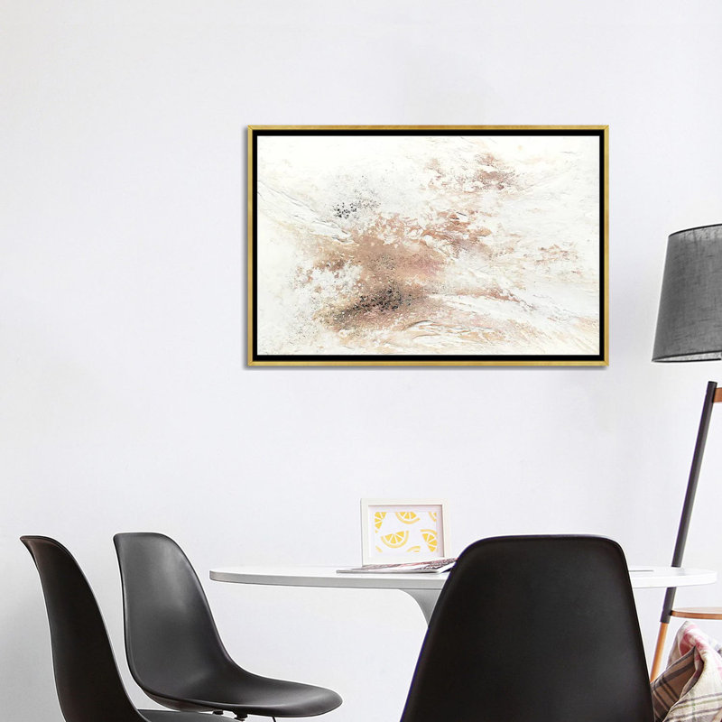 «Rose Gold Snow» par Spell rebond Fine Art - impression, H 26 po x l 40 po x 1,5 po, Pas de tapis, Toile encadrée d'or