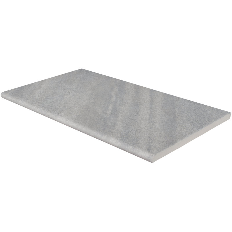Duravia 13 in. x 24 in. x 0.79 in. Matte Porcelain Pool Coping (4.33 sq. ft./unit, 2 Piece), Glacial Drift