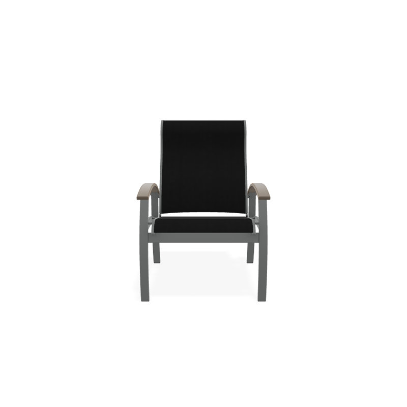 Chaise de patio Askar, Désert, Noir 5D Sunbrella®, Graphite texturé