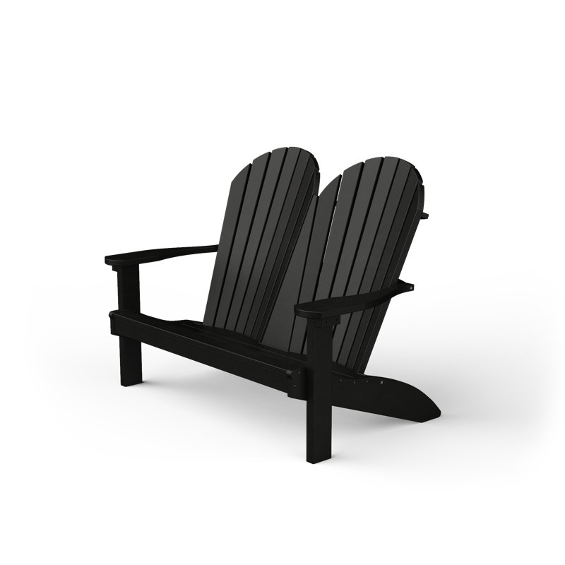 Banc de jardin en plastique Wisby, Noir