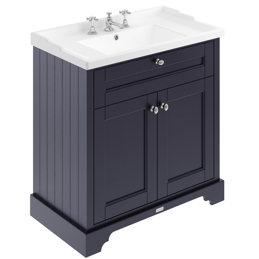 Old London 820mm Single Bathroom Vanity with Integrated Ceramic Basin