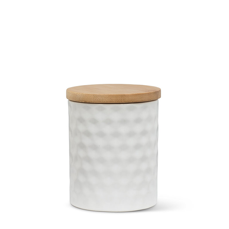 Pot texturé, Blanc, H 4 po x l 2,75 po x P 2,75 po