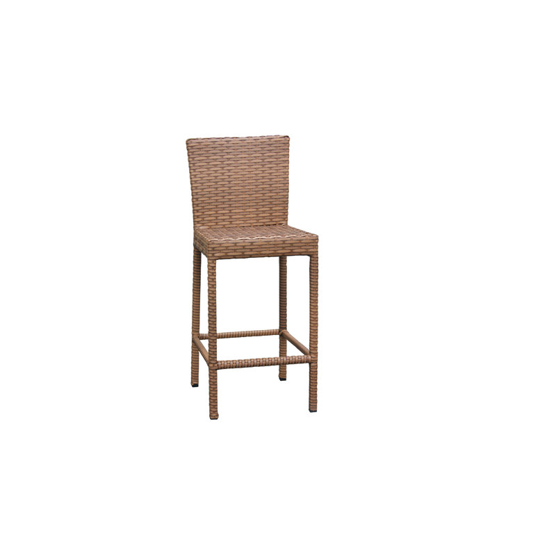 Anishia High-Density Polyethylene (HDPE) Wicker Outdoor Stool
