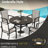 5 Pieces Outdoor Patio , Stackable Metal Dining Chairs, Round Table, Easy To Clean, Backyard And Deck Comprising 4 Chairs 40.6" Comfortable Seating For 4, - Rust Treatment-1252233401