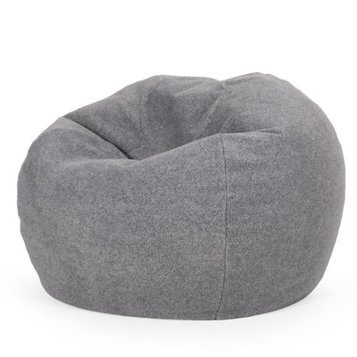 Chaise grise et confortable de 3 pieds arrondie. Housse amovible détachable, mousse durable. 34 po x 25 po 34 po, 23 lb, sac à billes pour chambre à coucher. Housse amovible pour un entretien facile, rembourrage en mousse