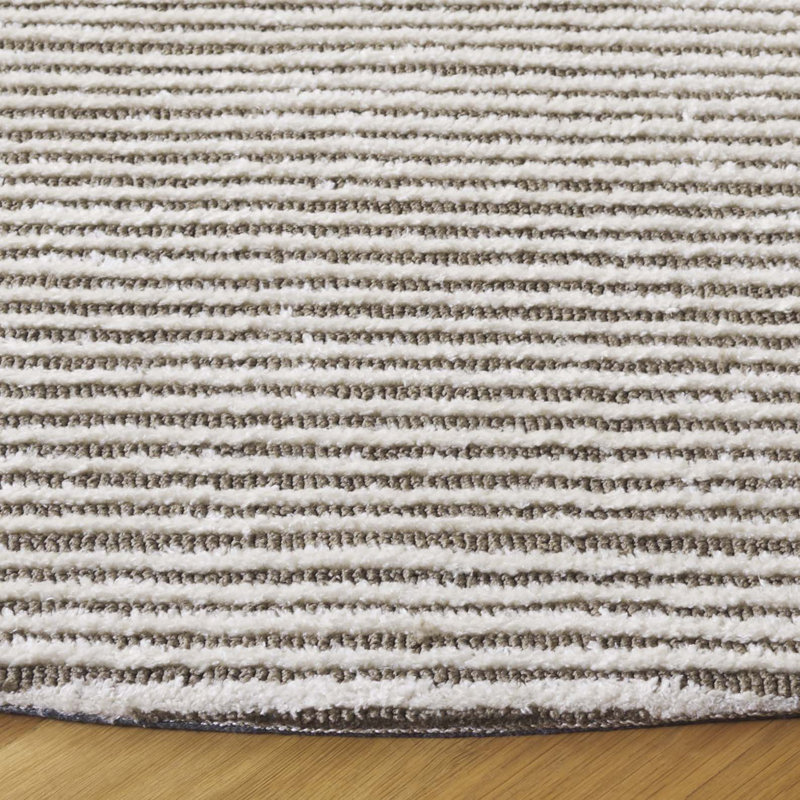 Audrey Performance Striped Rug, Round 6'