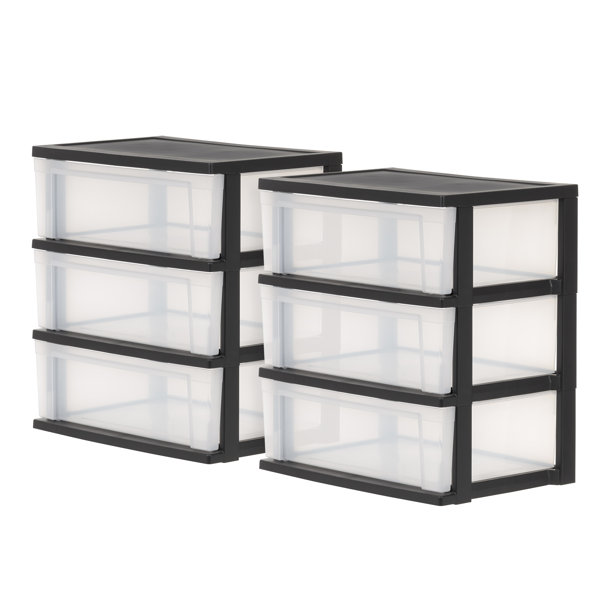 Bins & Things Stackable Storage Container with 2 Trays - Gray