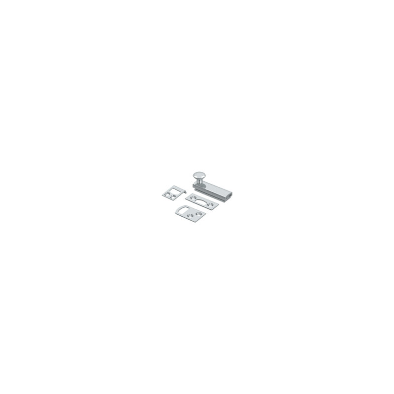 Deltana 2SBCS003 2" Surface Bolt, Concealed Screw, HD in PVD Polished Brass