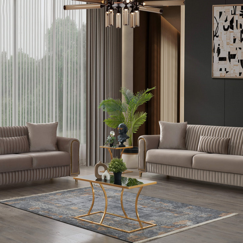 Causeuse convertible en tissu de velours Melody