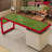 Nut-brown + Beige Rectangular Solid + Manufactured Wood with 3 drawers desk-118760956-118760954