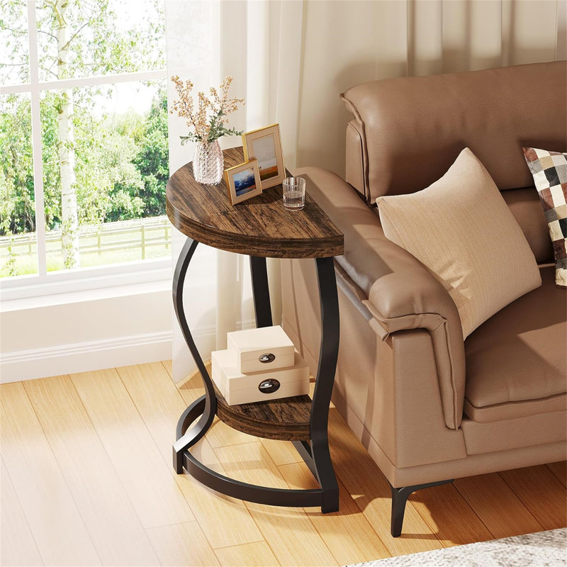 23.6” Half-Round End Table
