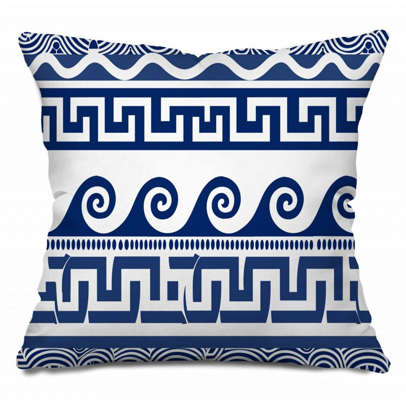 Coussin grec, H 20 po x l 20 po