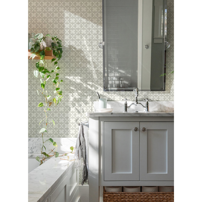 33' L x 20.5" W Wallpaper Roll, Grey
