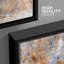 «Triptych Abstract Orange Grunge Brushstrokes», 3 pièces, reproduction d'art sur toile, salon-70557188-119402598-70557190