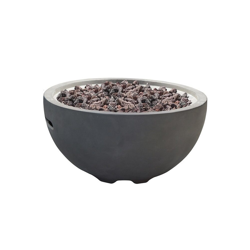 Round Concrete Smokeless Fire Pit, Propane