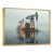 Toile avec cadre flottant or