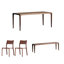 All solid wood multifunctional table set