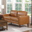 Chaise longue moderne en similicuir brun