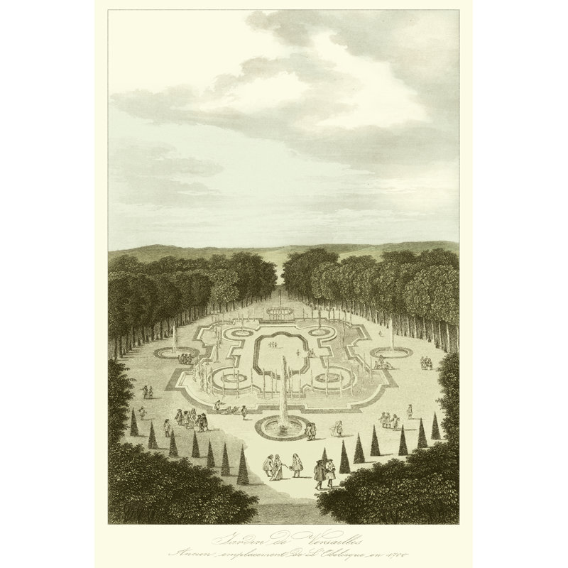 Garden At Versailles I by Vision Studio - Wrapped Canvas Painting, 46cm H x 30cm W x 3.8cm D