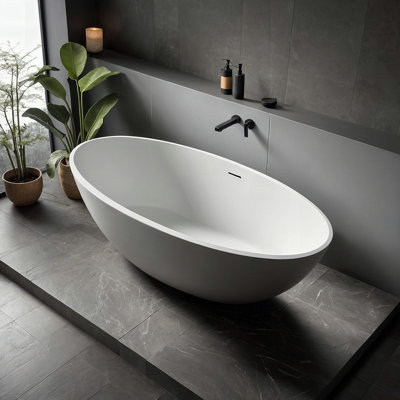 Hewett 1800mm x 850mm Soaking Stone Bathtub