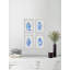 « chine vases iv quadriptych », ensemble de 4 reproductions de peintures à l’aquarelle encadrées-29535029