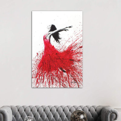 Rose Dance 1 Piece Wrapped Canvas Painting