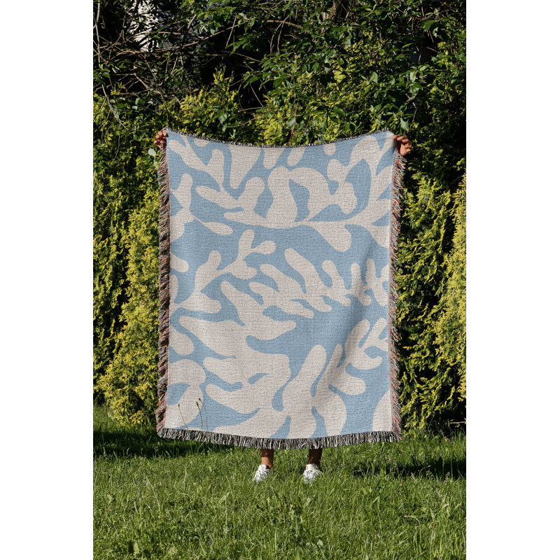 Jeté en coton Booker, 60 po x 80 po, Ciel