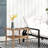 Square Outdoor Coffee Table With Storage And Tempered Glass Covering Patio Pe Top Unit