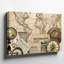 Toile, création d’un collage d’inspiration rétro avec fond de carte vieilli-1002207938