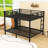 Queen Over Queen Metal Bunk Bed With Ladders