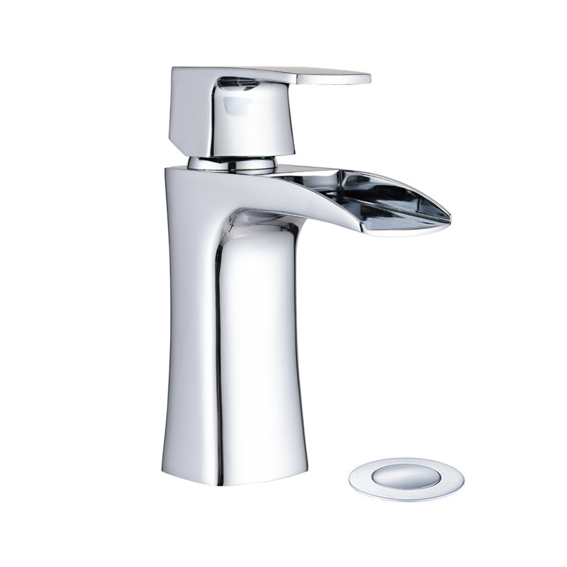 Single-Hole Single-handle Bathroom Faucet with Drain Assembly, Chrome