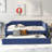 Upholstered Daybed With Trundle, Wood Slat Support,Upholstered Frame Sofa Bed-1577843601