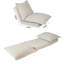 Fauteuil convertible convertible: canapé-lit avec dossier réglable et coussins - beige-1040917816
