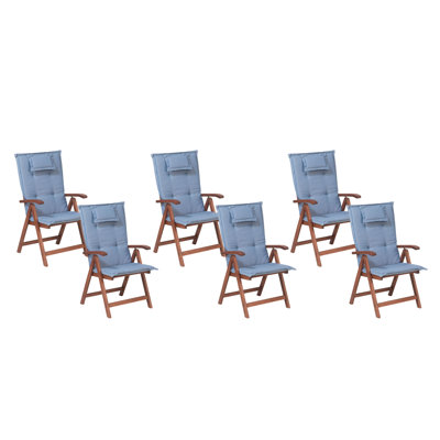 Meith Foldable Outdoor Patio Dining Chair with Cushion