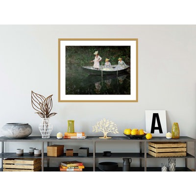 «The Boat at Giverny» par Claude Monet, impression giclée encadrée