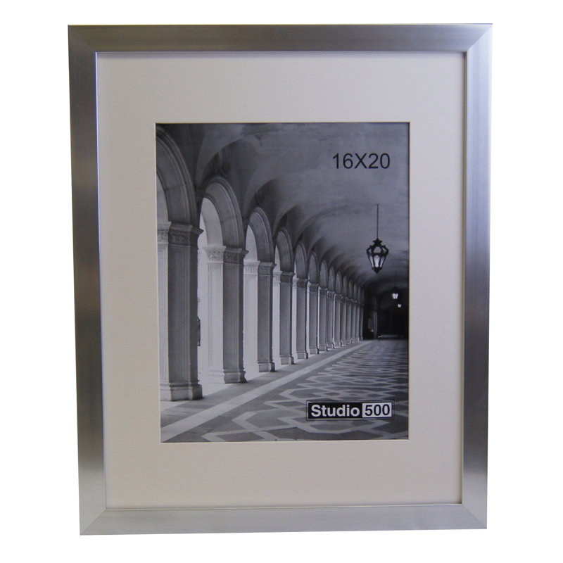 Cadre photo moderne et contemporain, Argent, 1, 20 po x 16 po