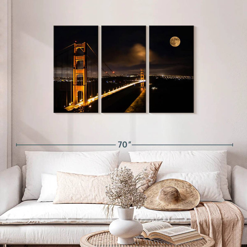 Lilie Golden Gate Bridge Night Glow, H 28 po x l 45 po