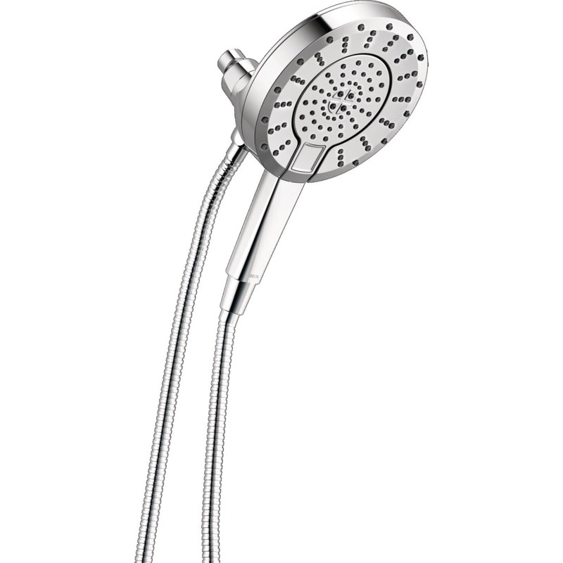 5-Setting In2ition 2-in-1 Dual Shower Head with Handheld High Pressure ProClean Spray 2.5 GPM Chrome, Chrome