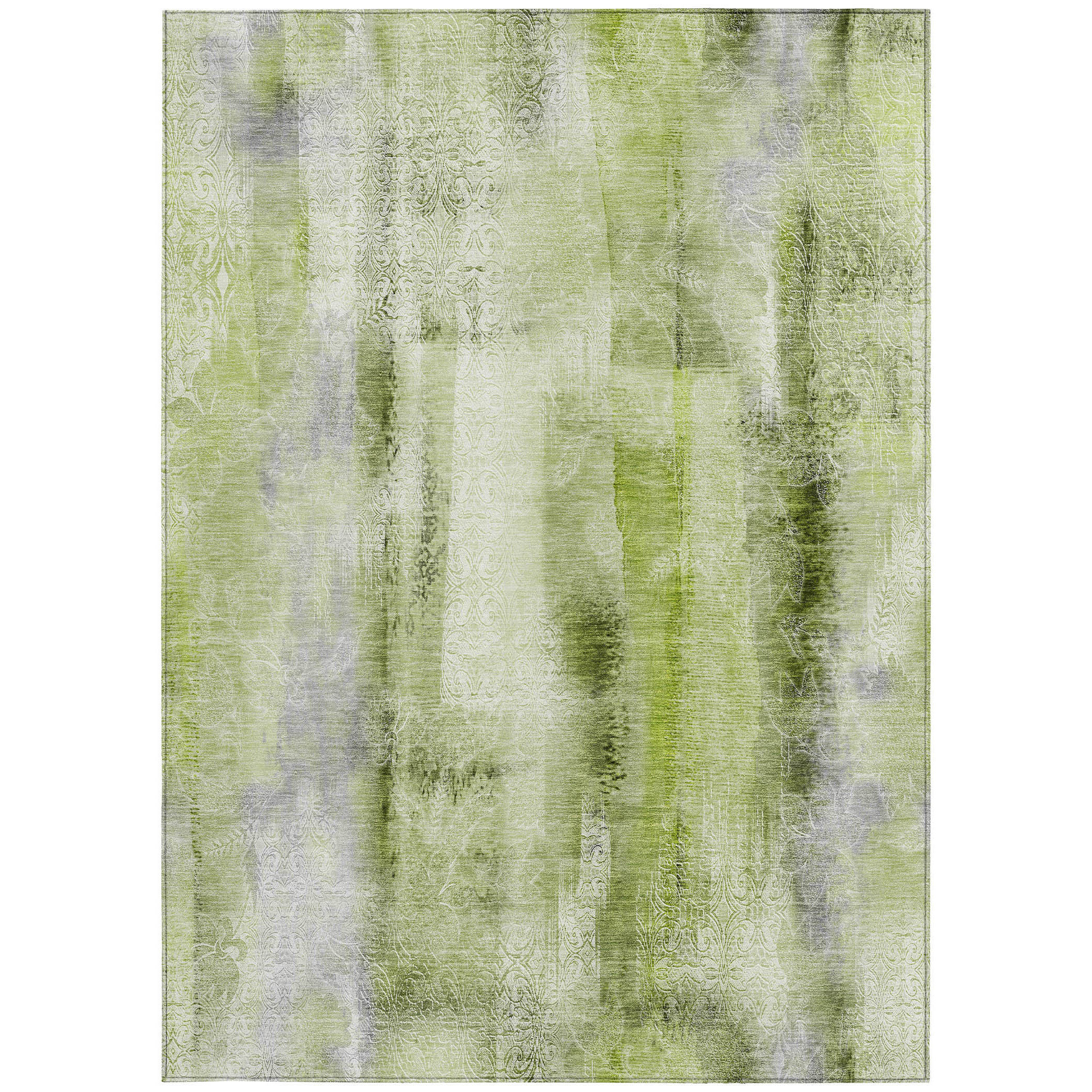 HomeRoots 3' X 5' Sage Washable Non Skid Indoor Outdoor Area Rug | Wayfair