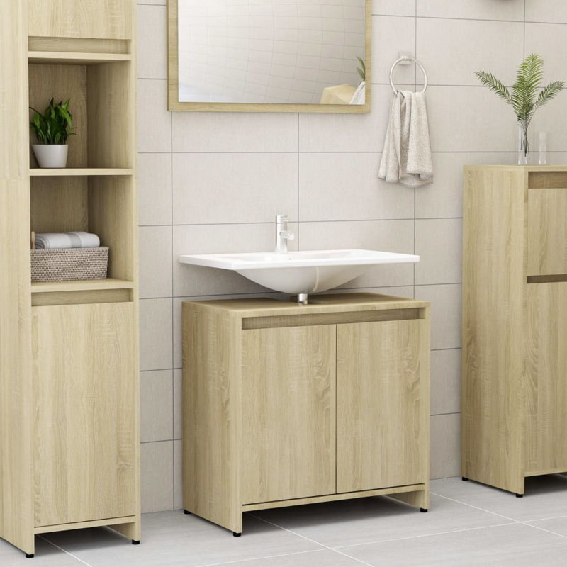 Avrit Bathroom Cabinet, Sonoma Oak