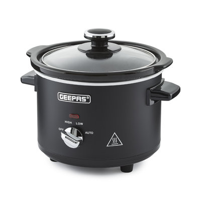 Geepas Slow Cooker 3 Temperature Settings, Easy-Clean