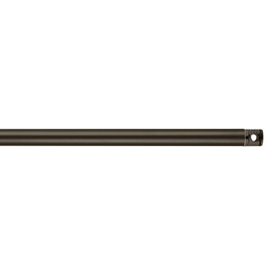 Visual Comfort Fan 18" long 1/2" diameter threaded ceiling fan extension downrod in Brushed Nickel finish