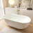 59" Freestanding Soaking Bathtub Solid Surface Soaking Tubs