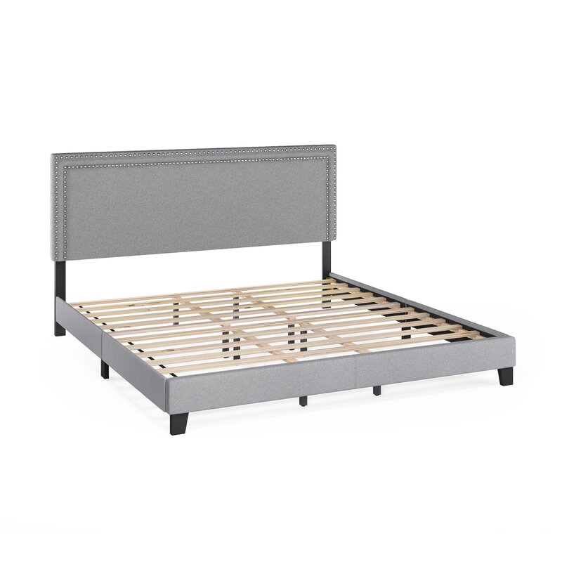 Winston Porter Carlester Upholstered Low Profile Platform Bed & Reviews 