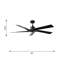  Ventilateur de plafond d'extérieur 56 Aspen Coastal avec tige filetée, pales en ABS blanc mat et commande murale-272567533-272567534