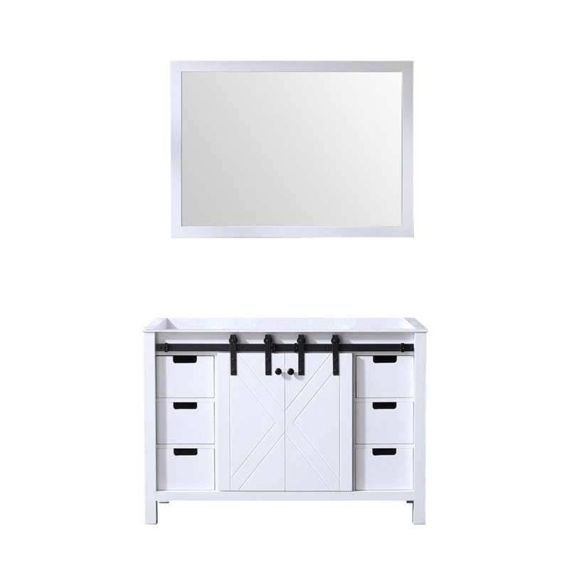 Meuble-lavabo blanc 48 po X P 22 po P, avec l 44 po Miroir, Blanc