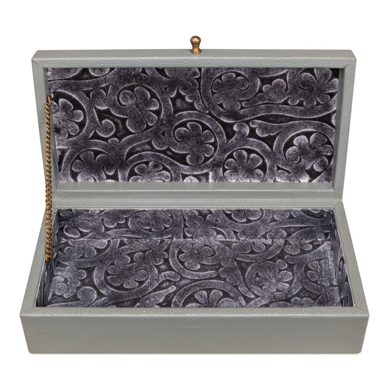 Gatsburg Handmade Decorative Box, Light Gray